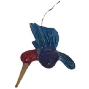 Hummingbird Glass Rainbow Ornament